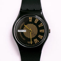 Vintage de luxe élégant noir Swatch | Diffuser GB720 Swatch montre
