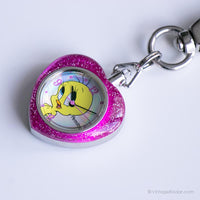Antiguo Tweety Medallón reloj para ella | EXTRAÑO Looney Tunes Coleccionable