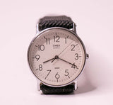 Argenté Timex Quartz montre Pour les hommes et les femmes | Taille du poignet moyen