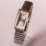 Vintage Minimalist Quartz Watch Unisex with Rectangular Case