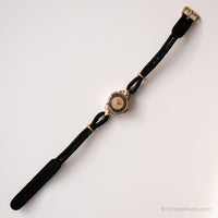 Arte deco Zentra Mecánico reloj | Pequeño chapado en oro reloj para damas