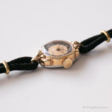 Arte deco Zentra Mecánico reloj | Pequeño chapado en oro reloj para damas