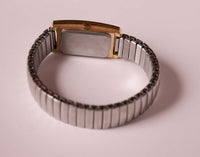 Quartz minimaliste vintage montre Unisexe avec boîtier rectangulaire