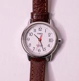 Kleine Damen braune Leder Timex Uhr | Timex Indiglo Uhr für Frauen