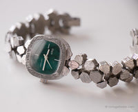 Orologio automatico con condor vintage | Orologio quadrante verde smeraldo per le donne