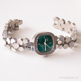 Vintage Condor automático reloj | Esfera de color verde esmeralda reloj para damas