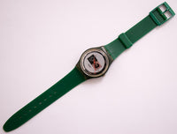 Vintage Nüni GM108 swatch Uhr | Minimalistischer Schwarz swatch Uhr