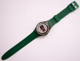 Vintage Nüni GM108 swatch reloj | Negro minimalista swatch reloj