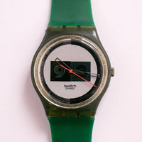 Vintage Nüni GM108 swatch montre | Noir minimaliste swatch montre