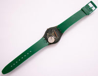 Vintage Nüni GM108 swatch montre | Noir minimaliste swatch montre