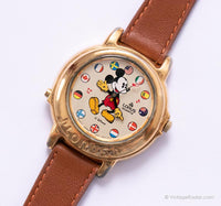 Lorus Musicale di bandiere mondiali Mickey Mouse Guarda V421-0021NT 2 | anni 90 Disney Orologio animato