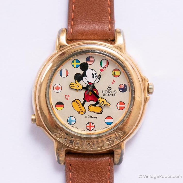 Lorus Quartz Mickey Mouse Watch Vintage Disney Lorus Mickey Mouse