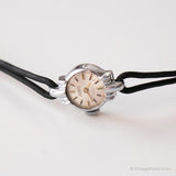 Orologio meccanico olimpico vintage | Piccolo orologio tono d'argento per le donne