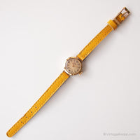 Orologio meccanico corona vintage | Piccolo orologio da polso a tono d'oro per lei