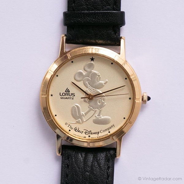 Antiguo Lorus Mickey Mouse Moneda de oro reloj | Lorus Y481-1720 R0 reloj