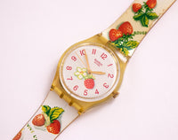MAKE A PIE GE126 Vintage Swatch | Strawberry Themed Swatch Watch
