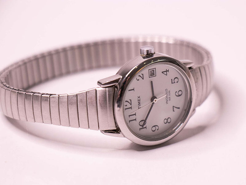 Minimalist Timex Indiglo Watch for Women | 90s Silver-tone Timex Watch ...
