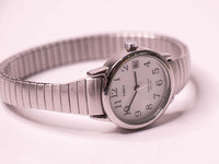 Minimalista Timex Indiglo reloj para mujeres | Tono plateado de los 90 Timex reloj