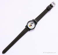 Vintage Tiny Black Mickey Mouse Lorus V811-0070 Z0 reloj para mujeres