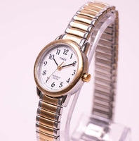 Pequeño dos tonos Timex Indiglo reloj para mujeres CR 1216 Cell Cell