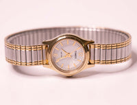Elegant Timex Uhr für Frauen | Damen zwei Ton Timex Beobachtet CR 1216 -Zelle