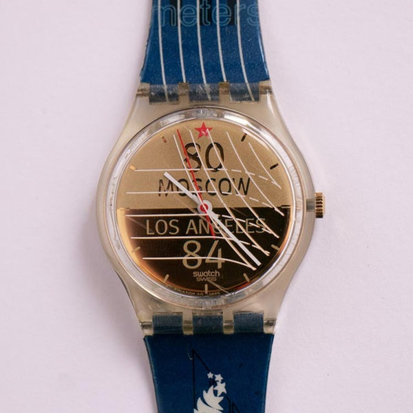 1996 swatch Sebastian Coe GZ149 reloj | Juegos Olímpicos Moscú la reloj