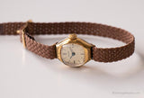 Jahrgang Zentra Mechanisch Uhr für Damen | Winziger Gold-Ton Uhr