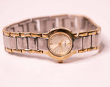 Vintage Two Tone elegante Timex reloj para mujeres con cierre ajustable