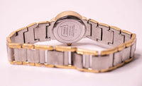 Vintage Two Tone elegante Timex reloj para mujeres con cierre ajustable