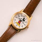Lorus Mickey Mouse V501-6T80 R1 orologio | Tono d'oro degli anni '90 Disney Guadare