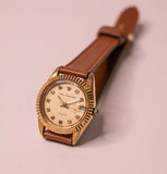 Tono de oro vintage Jules Jurgensen Fecha reloj para mujeres | Muñeca pequeña