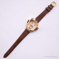 1980 Timex Dopey Watch | Gold-Tone Snow White Disney Character Watch