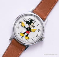 Vintage 1960s US Time Mickey Mouse Watch with Mechanical Movement