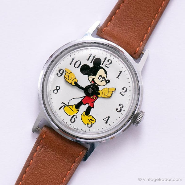 Tiempo de EE. UU. Mickey Mouse reloj con movimiento mecánico