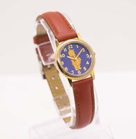 Cadran bleu vintage Winnie the Pooh montre | Tone d'or des années 90 Disney montre
