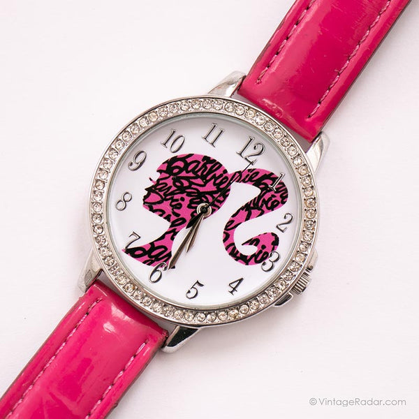 Cadeau de Barbie rose vintage montre | Mattel Girly Anniversaire montre Pour dames