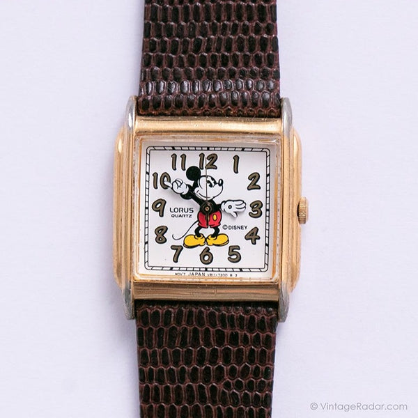 كلاسيكي Lorus Mickey Mouse ساعة دبابة | مربعة Lorus V811-5370 R0 Watch
