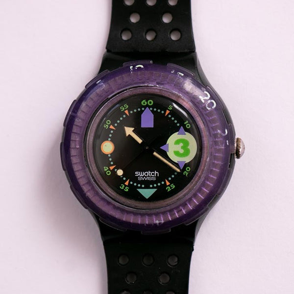الكابتن Nemo SDB101 Swatch مشاهدة | 1991 Purple Scuba Swatch يشاهد