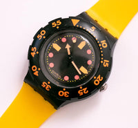 1989 BARRIER REEF SDB100 Scuba Swatch | Black Scuba Swatch Watches
