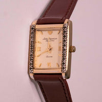 EXTRAÑO Jules Jurgensen Cuarzo de damas reloj con diamante bisel vintage