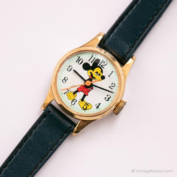Mécanique Mickey Mouse Disney montre | Minuscules dames en Suisse antique montre