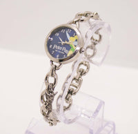 Elegante dial azul Tinker Bell reloj Vintage | Peter Pan Disney Cuarzo reloj