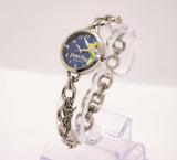 Elegantes blaues Zifferblatt Tinker Bell Uhr Vintage | Peter Pan Disney Quarz Uhr