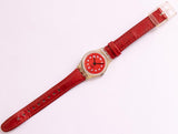 1995 Gloss LK155 Swatch Lady reloj | Damas Vintage roja swatch