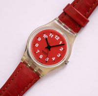 1995 Gloss LK155 Swatch Lady Guarda | Ladies Red Vintage swatch