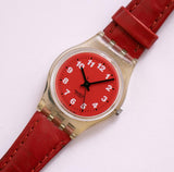 1995 Gloss LK155 Swatch Lady montre | Mesdames Red Vintage swatch