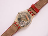 1995 Gloss LK155 Swatch Lady reloj | Damas Vintage roja swatch