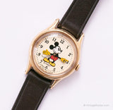 Vintage Classic Gold-Ton Mickey Mouse Lorus V515-6080 A1 Uhr