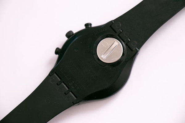 MOON SHADOW SCB110 Vintage Swatch Watch | Black Luxury Chronograph ...