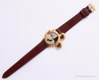 Ton d'or Mickey Mouse En forme de montre | Ancien Lorus V401-5700 R0 montre